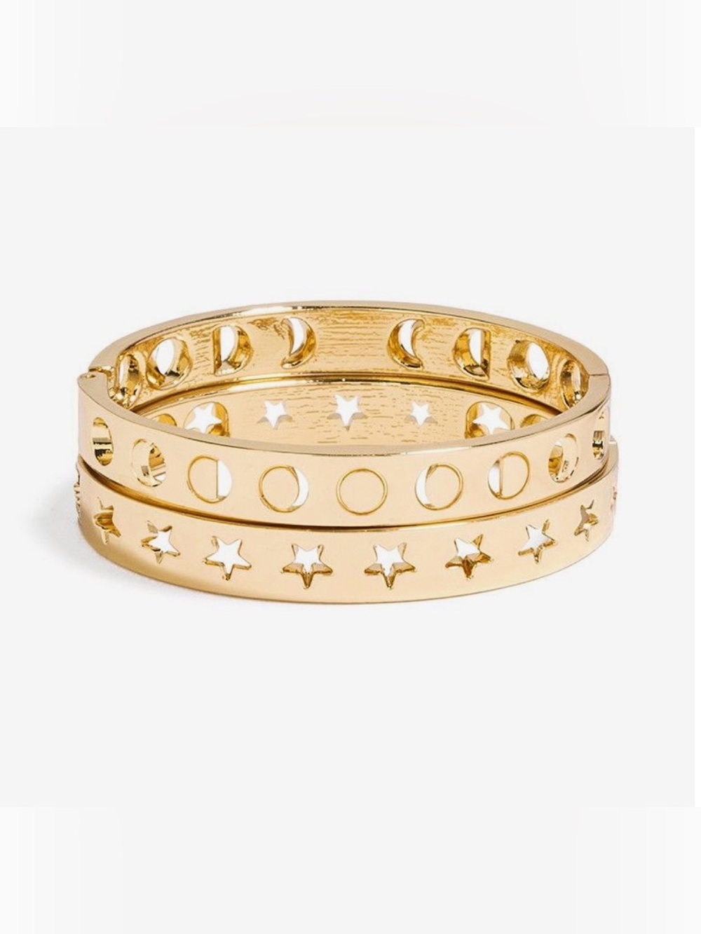 Baublebar Bangle Gold Star and Moon Set